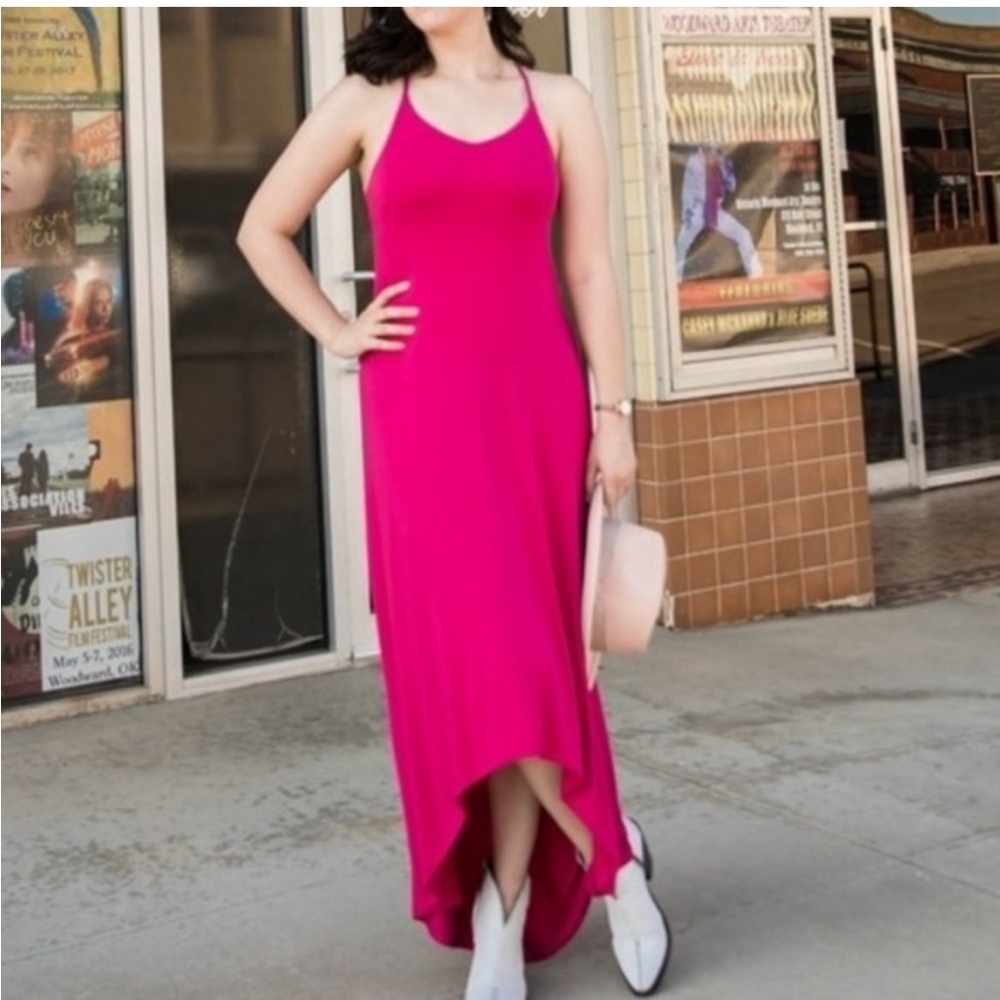 New! Tabitha webb pink medium high low dress. - Picture 2 of 11